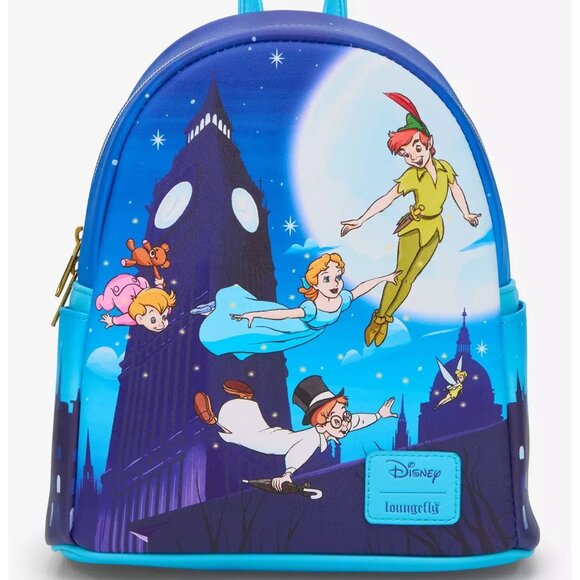 Loungefly Disney Peter Pan Night Flight Mini Backpack NWT